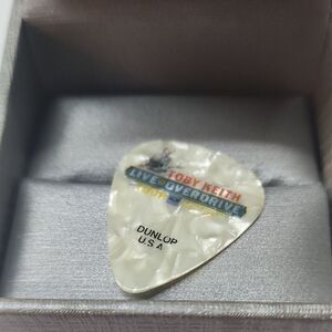 Toby Keith Joey Floyd Signature Live In Overdrive White Guitar Pick - 2012 Tour